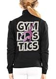 Gymnast's Rhinestones Gymnastics Black Jacket Purple Gymnast Large
