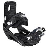 5th Element Stealth 3 Adult Snowboard Bindings for Men. Universal bindings disc and Hardware for Beginner to Intermediate Snowboard All-Mountain. (Black/White, Large/X-Large)