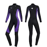 Wet Suits for Women Men Full Body 3MM Neoprene Wetsuit Diving Suit in Cold Water, Long Sleeves Front Zip Scuba Wetsuits One Piece Thermal Swimsuit for Surfing Snorkeling Kayaking Swimming Canoeing