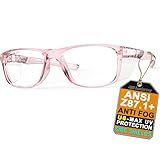 HTS HUNTERSKY P11 Safety work Glasses Women Men Youth with Side Shields Z87 Anti Scratch Fog Resistant nurse medical surgical pickleball Indoor sports