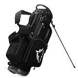 uniHimal Golf Stand Bag with 7 Way Top Dividers, Lightweight Golf Bags for Men Women with Multiple Pockets, Dual Straps (Black)