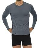 Thermajohn Thermal Shirts for Men Long Sleeve Thermal Compression Shirts for Men Base Layer Cold Weather (Charcoal, Small)