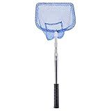 IDOLOVA Portable Telescopic Scoop Net Table Tennis Ball Picker Net Table Tennis Ball Picker Container Training Tool for Ball, Blue