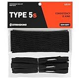 StringKing Type 5s Semi-Soft Lacrosse Mesh Kit with Mesh and Strings (Black)