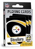Masterpieces NFL Pittsburgh Steelers Playing Cards, Officially Licensed Football Card Deck, Premium Team Collectible Cards for Game Night, Poker and Blackjack Play, Steelers Gifts for Women & Men Fans