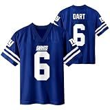 Jaxson Dart New York Giants #6 Youth 4-18 Blue Home Jersey - Large 10/12