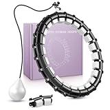 Smart Queen Quiet Hula Circle Hoops,24 Knots Plus Size Hula Infinity Fitness Detachable Hoops. Exercise Hoop Suitable for Beginners