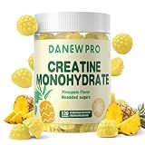 DANEW Pro Creatine Monohydrate Gummies for Men & Women, Creatine Monohydrate for Muscle Strength, Muscle Builder, Energy Boost, Pre-Workout Supplement(120 Count)-Pineapple Flavor