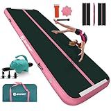 AKSPORT Inflatable Gymnatsics Mat Tumble Track 10ft 13ft 16ft 20ft 23ft Air Tumbling Mat with Air Pump for Home Use/Training/Cheerleading/Yoga