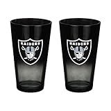 The Memory Company Officially Licensed 2-Pack Ombre Pint Glasses, Las Vegas Raiders