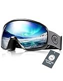 Innerking OTG Ski Goggles SGS Approved, Over Glasses Snow Snowboarding Winter Goggles Anti Fog for Adult, Youth, Men Women - Silver 11%