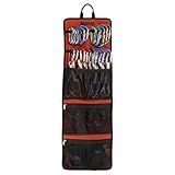 Climbing Quickdraw Hanging Storage Bag, Carabiner Hook Gear Equipment Parts Collections, Durable Foldable Bundled Roll Anti-scratch Bag, Small Tools Organizer Pouch, suit for Rock Climbing Ice Climb