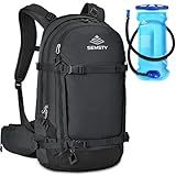 Semsty Ski and Snowboard Hydration Backpack, with 2L Water Reservoir and Insulated Harness, 30L Hydration Pack for Skiing, Hiking