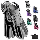 Diving fins Snorkeling Gear for Adults Kids Swim fins Flippers Travel Size
