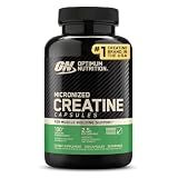 Optimum Nutrition Creatine, Micronized Creatine Monohydrate Capsules, Supports Strength & Recovery, Banned Substance Tested, 2.5g per Serving, 50 Servings, 100 Count