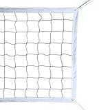 Professional Volleyball Net Outdoor with Aircraft Steel Cable, Heavy Duty VolleyballNet for Backyard, 32x3FT Portable Volleyball Nets for Pool Schoolyard Beach, Badminton/Pro VolleyballNets Set