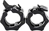 GW Tech Barbell Clamps 2 inch, Heavy Duty Exercise Collars 2" Quick Release Pair of Locking Pro Olympic Weight Bar Plate Locks Collar Clips for Workout Weightlifting Fitness Training (Black£©