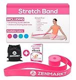 Zenmarkt Stretch Bands for Flexibility and Strength - Ballet Stretch Bands Ideal to Have as Dance Equipment in Every Competition - Suitable for Gymnastics, Cheerleading, and Pilates Training(Pink)