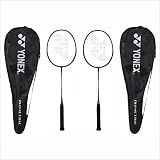 Yonex Badminton Racquet GR 303I Made in India Pack of 2 with Full Cover (Deep Red/Deep Blue)
