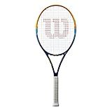 Wilson Profile Adult Recreational Tennis Racket - Grip Size 2 - 4 1/4", Blue/Orange