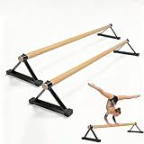 Leemeexaa 2Pcs Gymnastics Pirouette Bar,Floor Bar Gymnastics for Handstand Training,54 inch Wooden Floor Bar Gymnastics, Floor Bar Push Up Bar Suitable for Gymnasts Handstand Floor Training Gymnast Gift