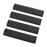 Qitoump 4 Packs Picatinny Rail Cover, Non-Slip Protector Rail Covers Panel for 20mm Picatinny Rail, Nylon Picatinny Rail Cover for Hunting (Black)