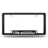 Rico Industries NFL Seattle Seahawks Black 12" x 6" Chrome All Over Automotive License Plate Frame for Car/Truck/SUV