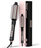 Farery Thermal Brush 5 Adjustable Temps, 1.5 Inch Hot Curling Brush for Big Bouncy Curls, Non-Blowing Heated Round Brush, Ceramic Curling Wand for Medium & Long Hair, Dual Voltage for Travel