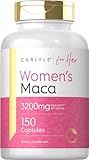 Carlyle Maca Root Capsules for Women 3200mg | 150 Count | Non-GMO, Gluten Free Supplement | for Her