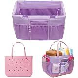 Nyton Organizer Insert for Original Large Bogg Bag Cover Beach Liner for XL Bogg Storage Separator with Mesh Pocket Sport Mom (Purple, Original - Large, 1 Organizer Insert)