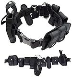 Ltvystore Law Enforcement Utility Tactical Belt Multifunctional Outdoor 10 in 1 Training Waist Belt Adjustable Modular Equipment Duty Belts Hiking Police Security Guard Military Hunting