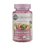 Garden of Life Organics Women's Gummy Vitamins - Berry - Certified Organic, Non-GMO, Vegan, Kosher Complete Multi - Methyl B12, C & D3 - Gluten, Soy & Dairy Free, 120 Real Fruit Gummies