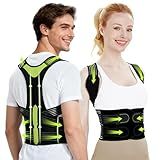 Posture Corrector for Women and Men, Invisible Full Back Support Brace with Enhanced Breathable Mesh, Shoulder Straightener for Back & Neck Pain Relief, Scoliosis & Posture Improvement, Medium