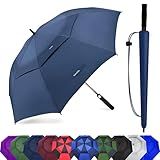 Baraida Golf Umbrella Large 62/68/72 Inch, Extra Large Oversize Double Canopy Vented Windproof Waterproof Umbrella, Automatic Open Golf Umbrella for Men and Women and Family.(62 Inch,Navy Blue)