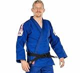 FUJI USA Judo Single Weave Judo Gi Uniform - Kids & Adults Cotton Training Gi for Judo and Karate, Blue, Size 4