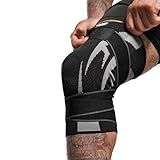 Anaconda Fightwear Knee Brace for Men and Women – Adjustable Knee Compression Sleeve with Gel Pad for Shock Absorption & Joint Support – Non-Slip Wrap for Athletic Training & Sports – Large