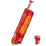 Ludex Airsoft Speed Loader 6mm BBS Pellet 100 Rounds Capacity Airsoft Magazine Fast Quick Loader with Adapter-Red