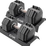 CAP Barbell 55 lb Pair of Adjustable Dumbbells with Full Rotation Copper Handle