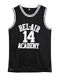 Amzdest 14 The Fresh Prince Bel Air Academy Men Basketball Jersey Black,L