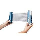 JOOLA Retractable Ping Pong Net for Any Table - Portable Table Tennis Net and Post Set Stretches 5.75' & Clamps Up to 2" Thick - Optional Racket and Ball Set, Games for Family