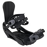 5th Element Summit Stealth Adult Snowboard Bindings for Men-Designed for New or Replacement Snowboards. Universal bindings disc and Hardware for Beginner to Intermediate (Black/Gray, Medium/Large)