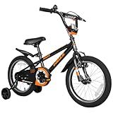 WEIZE Kids Bikes,16 Inch Boy's Bike for Kids,BMX Style Bicycle for Boys Girls Ages 4-12 Years Old,Kids Bicycle with Adjustable Seat,Training Wheels,Front and Rear Fender,Multiple Color Options,Black