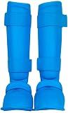 Wesing Karate Shin Instep Guard WKF Karate Shin Pad (Blue, L)
