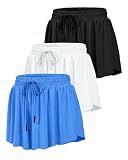 HASMES Girls Butterfly Shorts Flowy Athletic Shorts for Dance Cheer 5-14Y