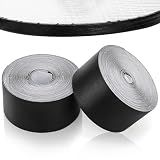 Nagpew 2 Pieces Racket Head Protection Tape, Black Racket Edge Guard