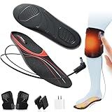 Heated Insoles, Kamlif 7.4V Rechargeable Foot Warmers, Heated Shoe Inserts Winter Thermal Soles for Men and Women, Skiing, Hunting, Hiking, Camping Outdoor Sports