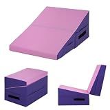 BestMassage Gymnastics Tumbling Mats Incline 34"x24" lnch Tumbling Mat Folding Gymnastic Tumbling Mat Indoor/Outdoor Exercise Mat Home Gym Yoga Mat with Handle