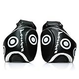Fairtex Thigh Pads with Syntek Leather - Heavy Duty, Maximum Shock Absorbency for Muay Thai & Kickboxing. Durable, Comfortable, and Versatile Training Gear(Black/Standard)