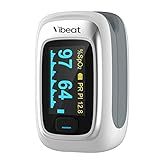 Vibeat Fingertip Pulse Oximeter, Blood Oxygen Saturation Monitor| O2 Meter, Portable SPO2 & Pulse Rate Monitor, Batteries and Lanyard Included