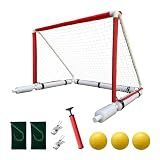 DEYOFA Floating Water Polo Goal Set, 4FT x 2.6FT Pool Net Includes 1 Goal and 3 Balls, Summer Backyard Pool Game for Teens 12+, Adults